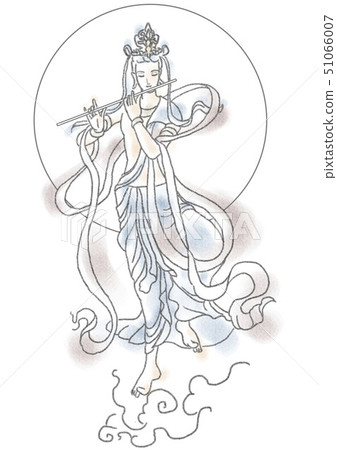 Buddha who is blowing a whistle in standing figure Buddha who is blowing a whistle in standing figure 51066007