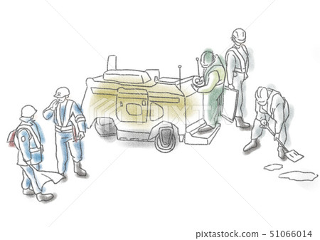 道路施工期間的工人 道路施工期間的工人 51066014