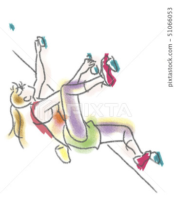 Women doing bouldering 51066053