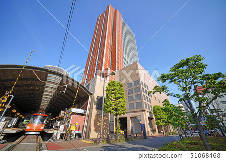 Tokyo cityscape in Japan We look at Tokyu Setagaya line Sangenjaya Station and carrot tower 51068468