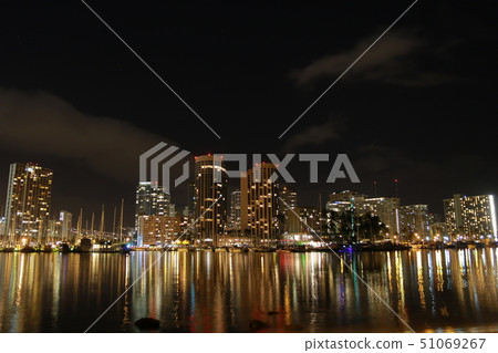 Night view of Waikiki Night view of Waikiki 51069267