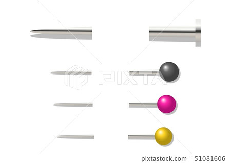 3d illustration of pins on white background.Design 3d illustration of pins on white background.Design 51081606