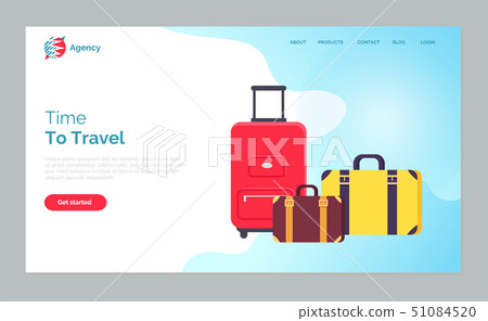 Time to Travel Luggage and Bags on Vacation Web 51084520