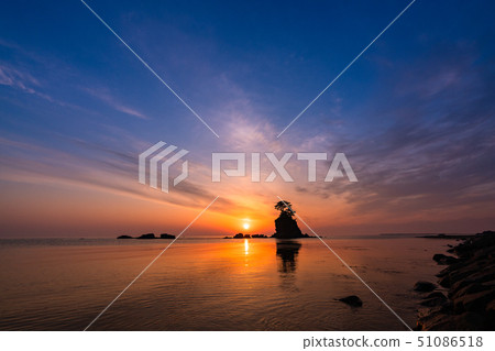 <富山縣>天原海岸日出/自然景觀 51086518