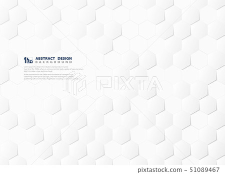 Abstract hexagon pattern technology 3d white - Stock Illustration ...