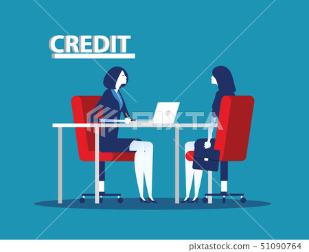Credit manager character at bank office. Concept Credit manager character at bank office. Concept 51090764