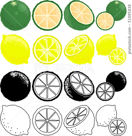 Sweetie and lemon cute icons 51095838
