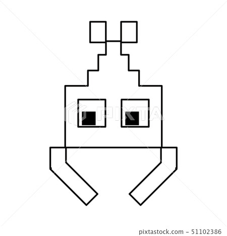 arcade game character in black and white arcade game character in black and white 51102386
