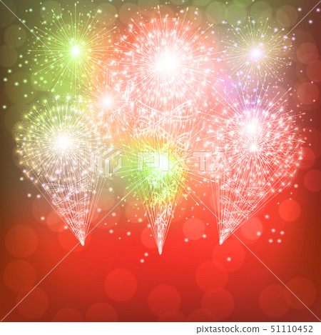 Fireworks red background. Fireworks red background. 51110452