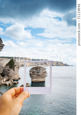 cliffs of Bonifacio, in Corsica, France 51119646