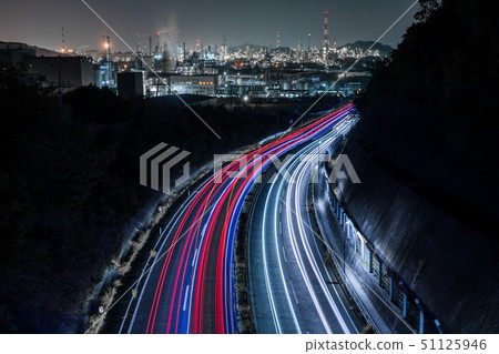 Mizushima factory Night view Mizushima factory Night view 51125946