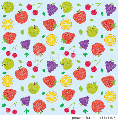 Textiles / Background illustrations (Seamless) / Fruits / Fruits (Handwriting style) Textiles / Background illustrations (Seamless) / Fruits / Fruits (Handwriting style) 51131507