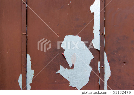 Old metal sheet with peeling paint Old metal sheet with peeling paint 51132479
