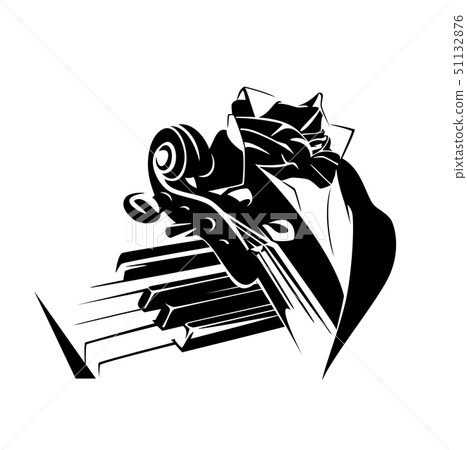 classical philharmonic musician black vector 51132876