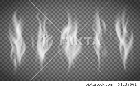 Set of white smoke texture. Isolated on a Set of white smoke texture. Isolated on a 51135661