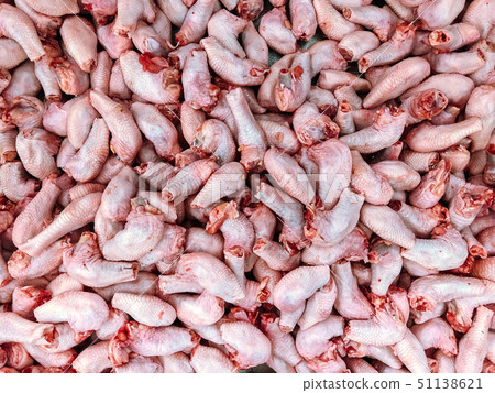 Large Pile of Raw fresh Chicken legs top view Large Pile of Raw fresh Chicken legs top view 51138621