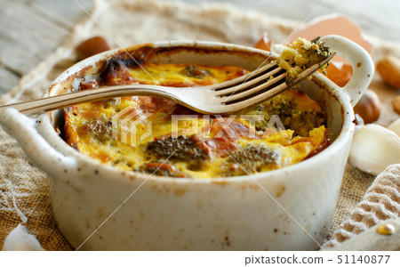 Casserole with broccoli 51140877