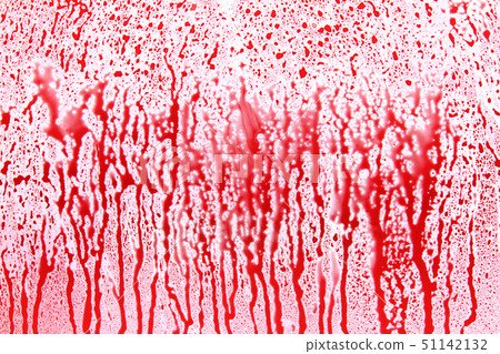 Red Dropping Splatters on White Surface 51142132