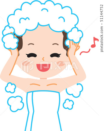 Young woman to shampoo - Stock Illustration [51144752] - PIXTA