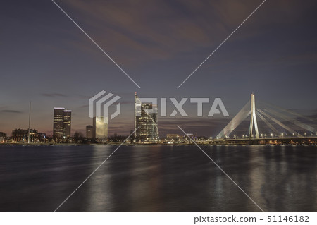 Cable-stayed bridge across Daugava river in Riga, Latvia. Cable-stayed bridge across Daugava river in Riga, Latvia. 51146182