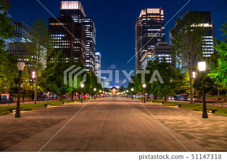 <<Tokyo>> Night view of Marunouchi/Yukisou Street <<Fresh green season>> 51147318