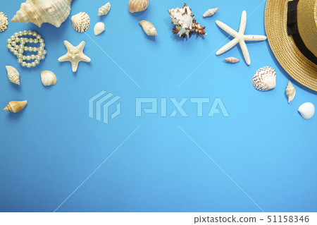 Summer accessories holiday banner background Summer accessories holiday banner background 51158346