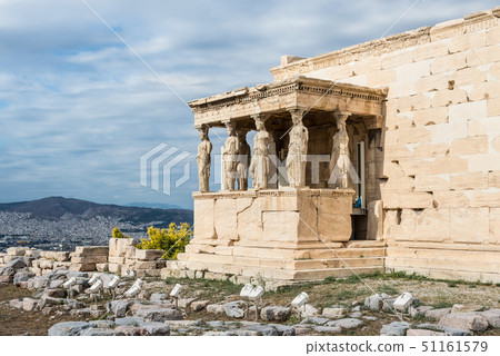 Caryatids at Erechtheum of Parthenon in Athens Caryatids at Erechtheum of Parthenon in Athens 51161579