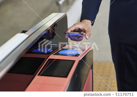 Young men ticket gate photography cooperation "Keio Electric Railway Co., Ltd." Young men ticket gate photography cooperation "Keio Electric Railway Co., Ltd." 51170751