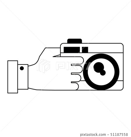 photographic camera icon in black and white photographic camera icon in black and white 51187558