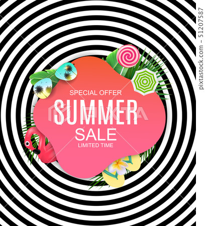 Summer Sale concept Background. Vector 51207587