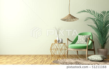 Interior with armchair and coffee table 3d 51211168
