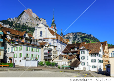 The little town of Schwyz in central Switzerland 51212328