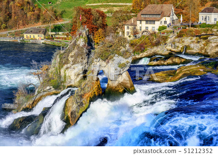 Rhine Falls, Switzerland, largest waterfall Europe 51212352