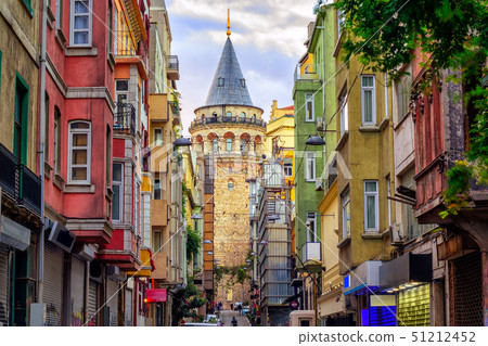 Galata Tower in the Old Town of Istanbul, Turkey 51212452