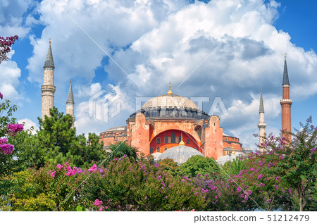 Hagia Sophia and minarets, Istanbul, Turkey 51212479