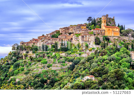 Eze French Riviera Beautiful View Image & Photo (Free Trial)