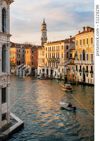 Gondolas on Grand Canal in Venice. Italy Gondolas on Grand Canal in Venice. Italy 51228296