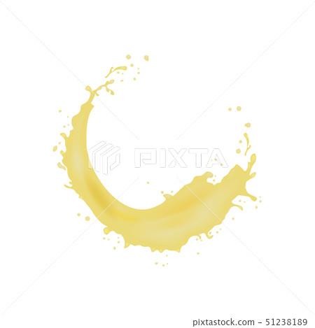 3d realistic twisted juice splash with drops. 51238189