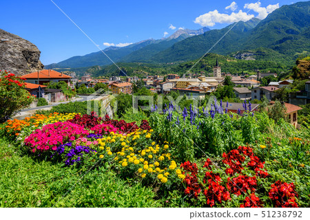 Susa town, Alps mountains, Italy 51238792