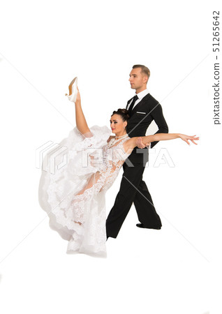 ballrom dance couple in a dance pose isolated on ballrom dance couple in a dance pose isolated on 51265642