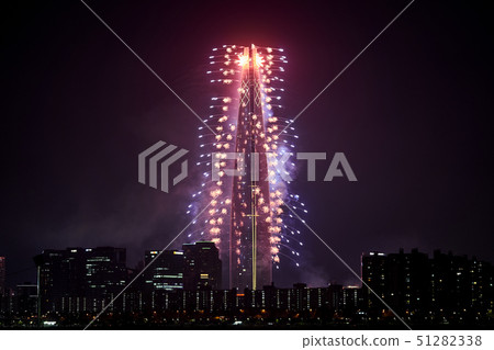 May 2019 Lotte Tower fireworks display May 2019 Lotte Tower fireworks display 51282338