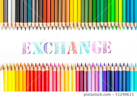 Exchange drawing by colour pencils  51299613