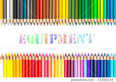 Equipment drawing by colour pencils Equipment drawing by colour pencils 51300534