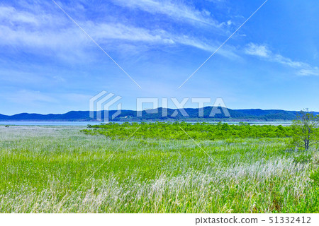 Kushiro City, Hokkaido, Lake Kushiro and Kushiro Wetland in early summer 51332412