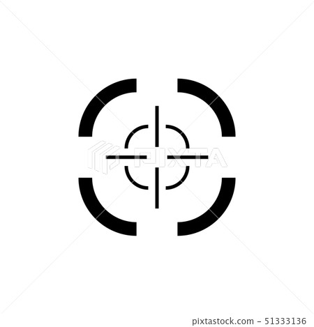 Sniper crosshairs bold icon. Simple gun scope Sniper crosshairs bold icon. Simple gun scope 51333136