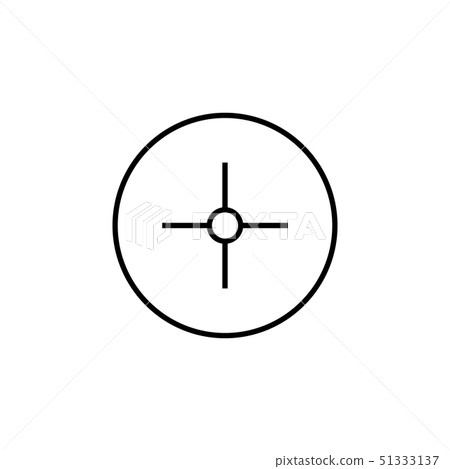 Sniper scope crosshairs thin icon set. Isolated Sniper scope crosshairs thin icon set. Isolated 51333137
