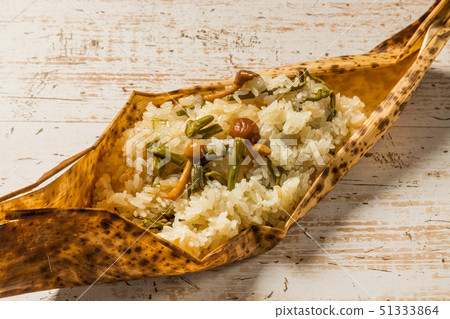 Wild vegetables with rice (Sansai-okowa) 51333864