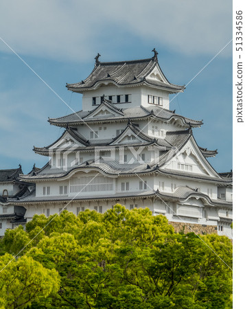 Fresh green Himeji Castle seen from Jomidai Park Fresh green Himeji Castle seen from Jomidai Park 51334586