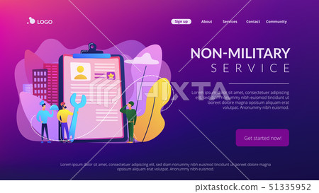 Alternative civilian service concept landing page. 51335952