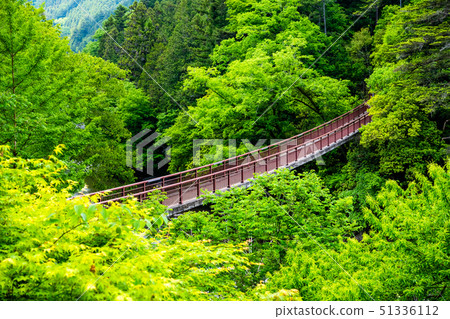 Tokyo fresh green Akikawa valley Ishibuchi Bridge Tokyo fresh green Akikawa valley Ishibuchi Bridge 51336112